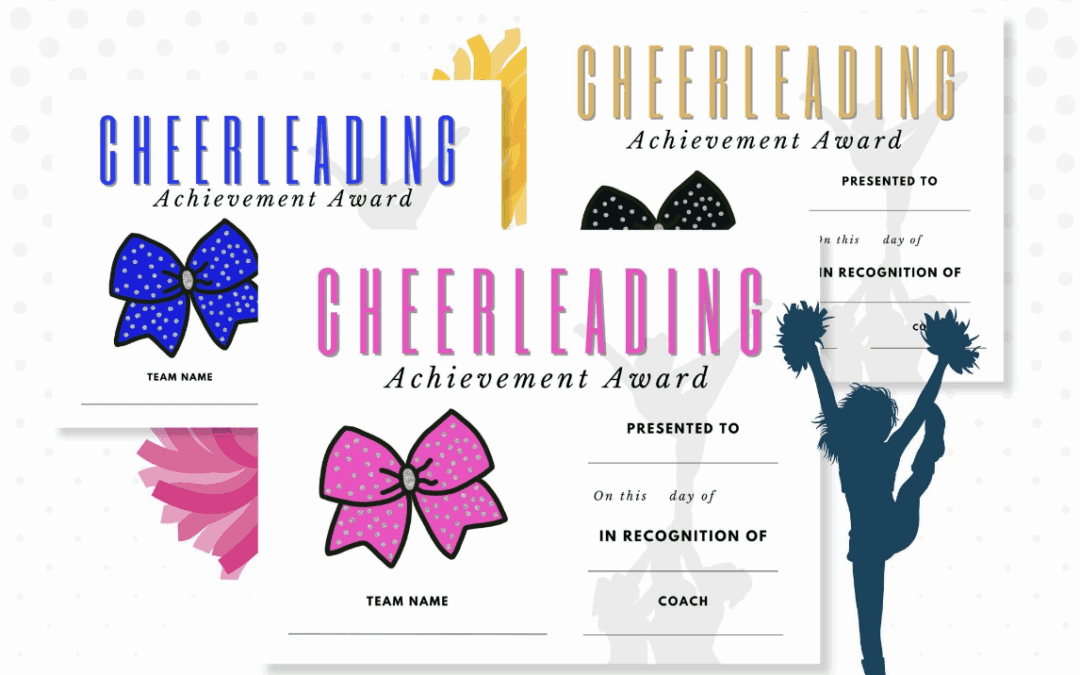 Cheer Award Certificate | End of Year Cheer Award | Cheer Recognition | Editable Cheer Award